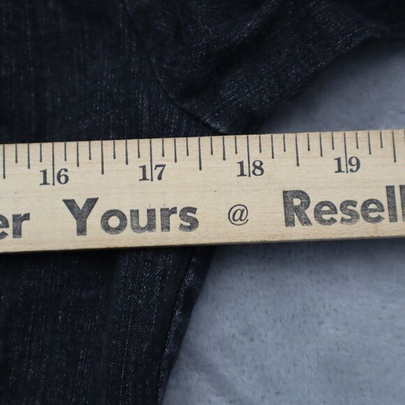 Gloria Vanderbilt Jacket Womens M Black Denim Long Sleeve Two Button Outwear - Picture 6 of 16